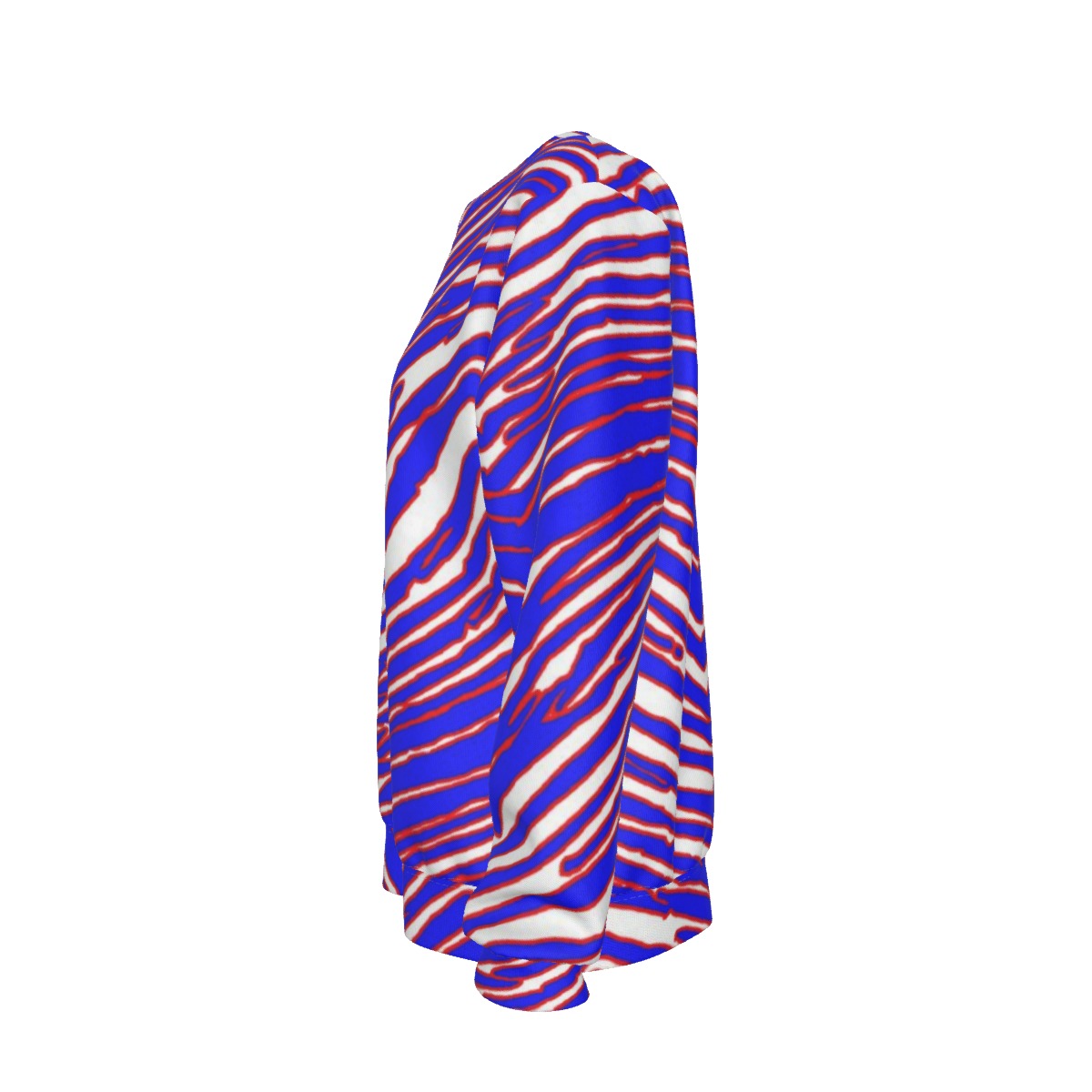 Buffalo Bills Zubaz All-Over Print Women's Loose Sweatshirt - Image 3