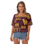 Washington Commanders Women's Bat Sleeves V-Neck Blouse