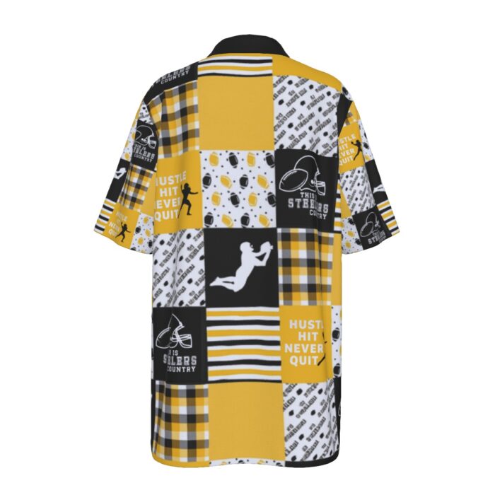 Pittsburgh Steelers Zubaz All-Over Print Teenage UV Protection POLO Shirt - Image 3