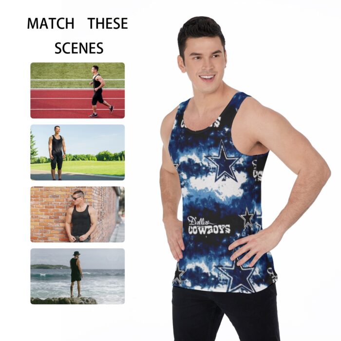 Dallas Cowboys Zubaz All-Over Print Men's Tank Top - Image 2