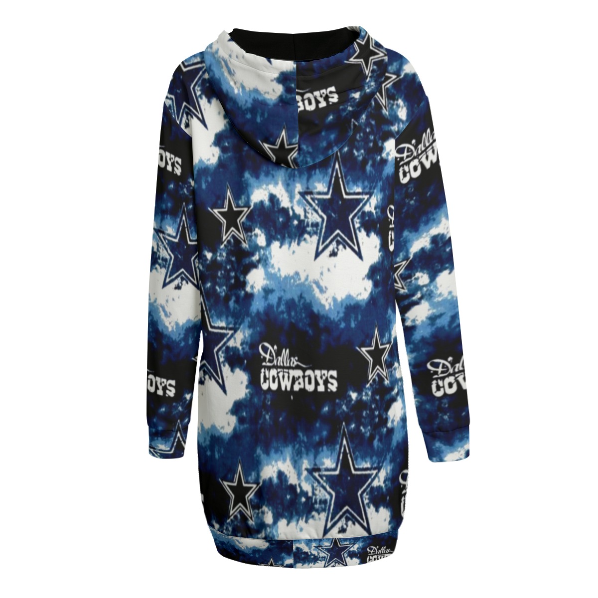 Dallas Cowboys Zubaz All-Over Print Women's Long Hoodie | Interlock - Image 4