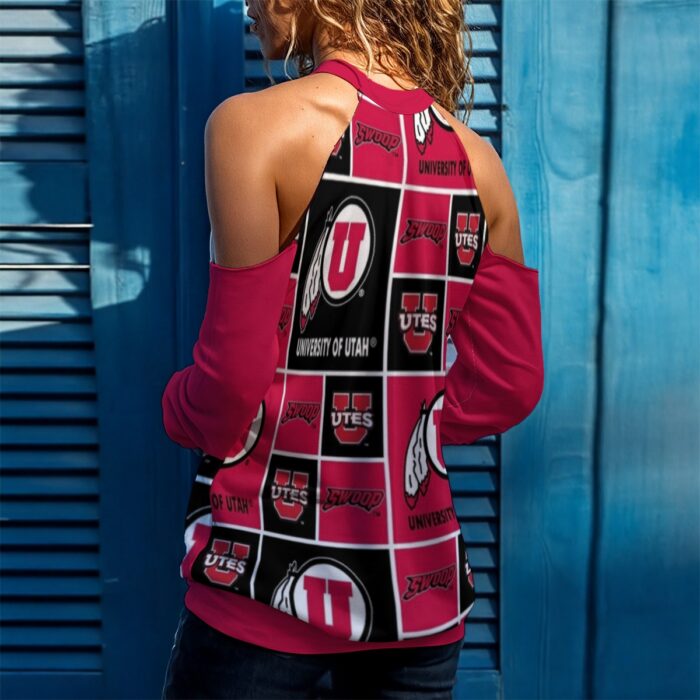 Utah - Utes Women's Cold Shoulder Sweatirt - Image 2