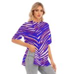 Buffalo Bills zubaz Women's Short Sleeves T-shirt With Hem Split - Image 4