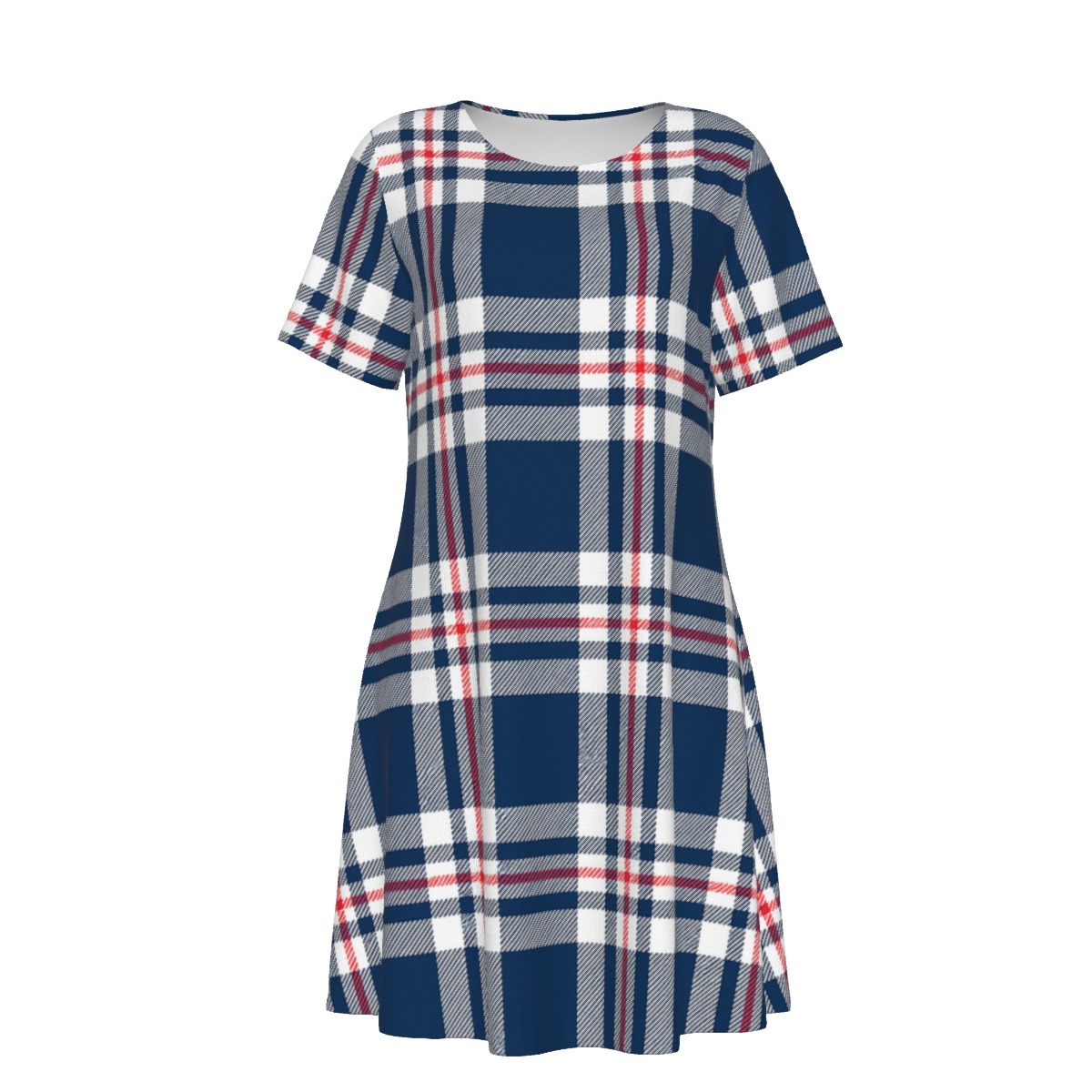 New England Patriots Zubaz All-Over Print Women's Dress With Short Sleeve - Image 4