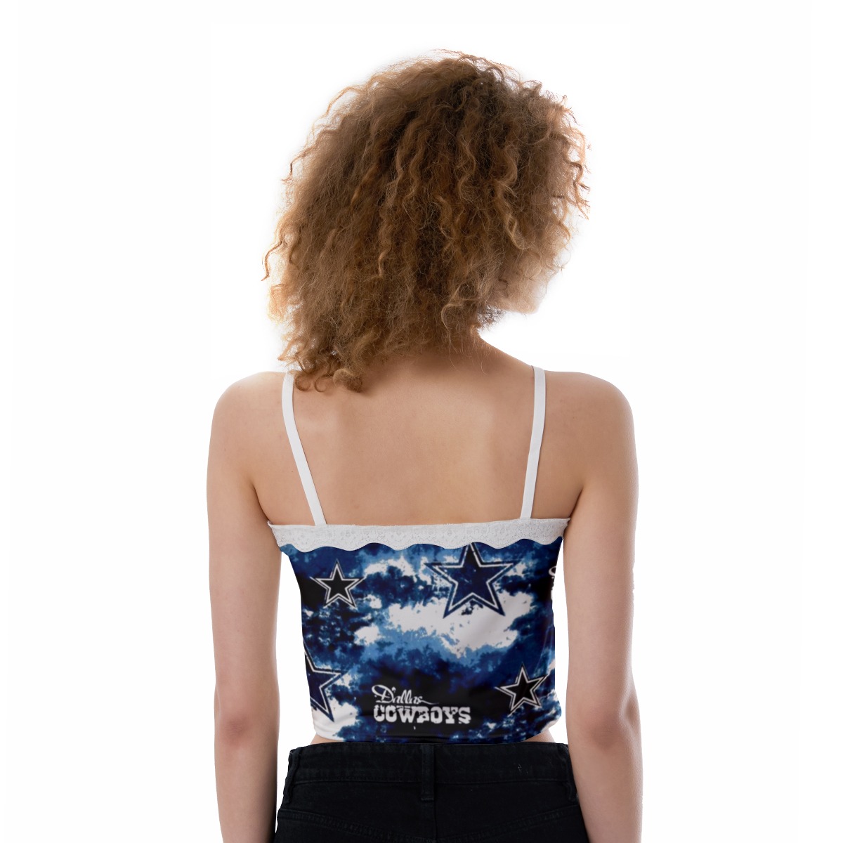 Dallas Cowboys Zubaz All-Over Print Women's Lace Camisole - Image 4