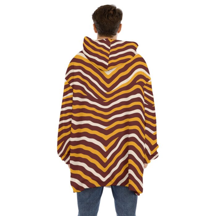 Washington Commanders zubaz Unisex Sherpa Fleece Hoodie Blanket - Image 2