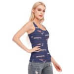 New England Patriots Zubaz All-Over Print Women's Racer Vest | 190GSM Cotton - Image 2