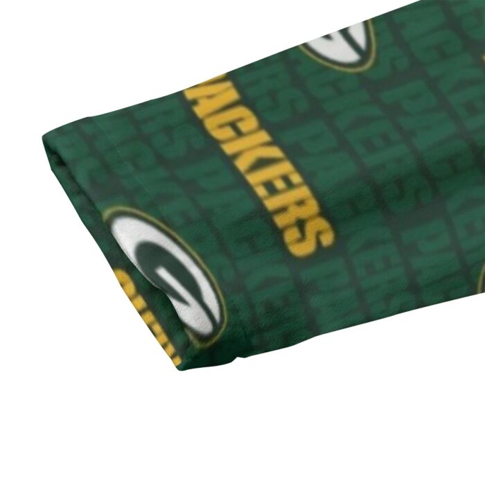 Green Bay Packers All-Over Print Kid's Plush Windbreaker - Image 3