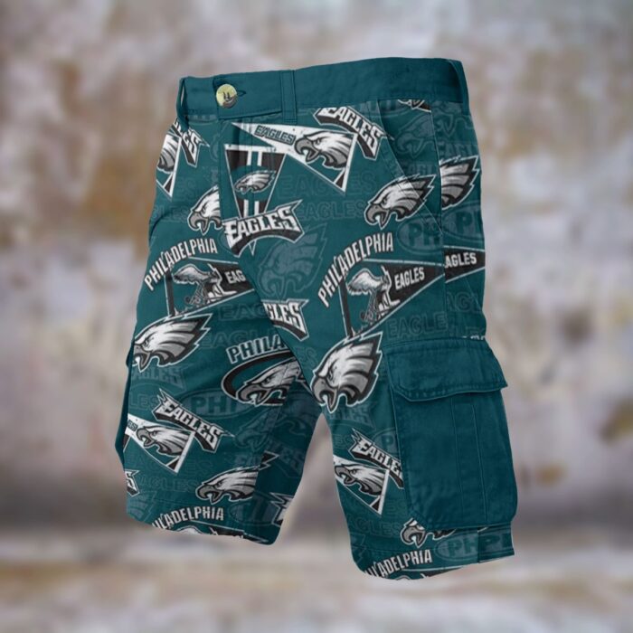 Philadelphia Eagles green Cargo Shorts - Image 1
