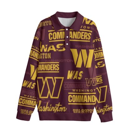 Washington Commanders Unisex Lapel Collar Sweater