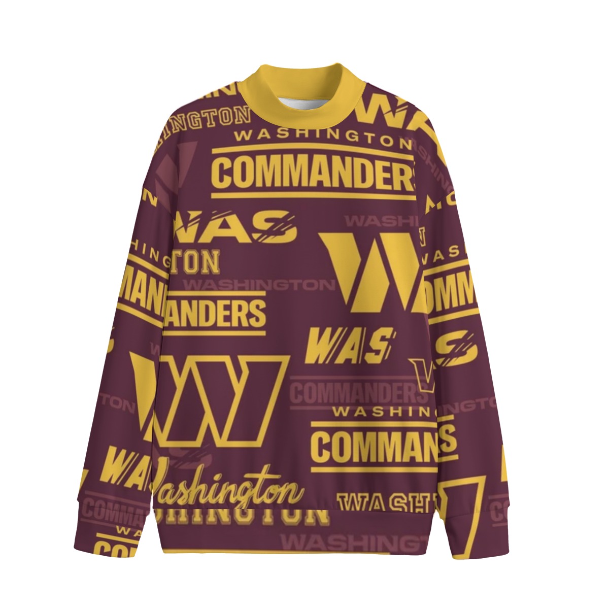 Washington Commanders Unisex Mid-high Collar Drop Shoulder Sweatshirt