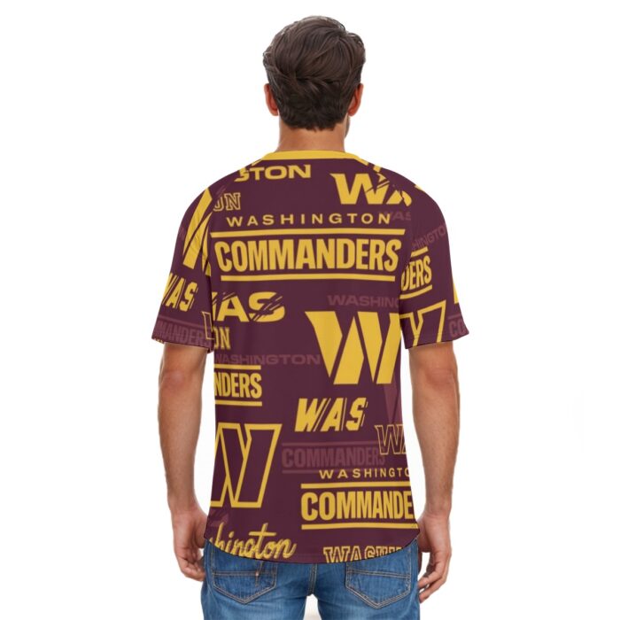 Washington Commanders  Men's O-neck Short Sleeve T-shirt - Image 3