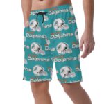 Miami Dolphins Zubaz All-Over Print Men's Casual Shorts - Image 2
