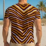 Washington Commanders zubaz Men's V-Neck T-Shirt - Image 2