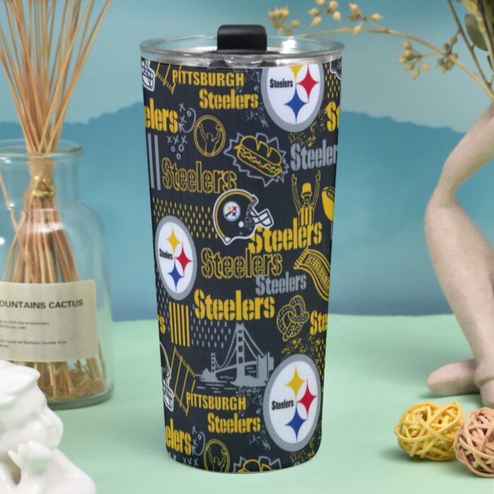 Pittsburgh Steelers Zubaz Tumbler 30oz - Image 3