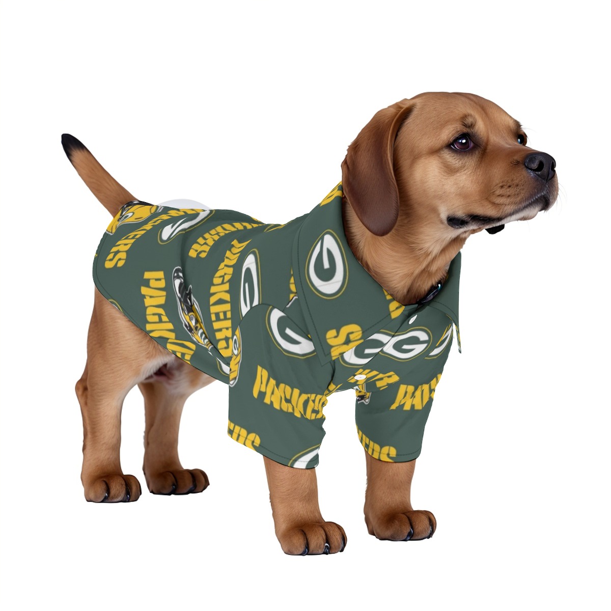 Green Bay Packers All-Over Print Pet‘s Hawaiian Shirt