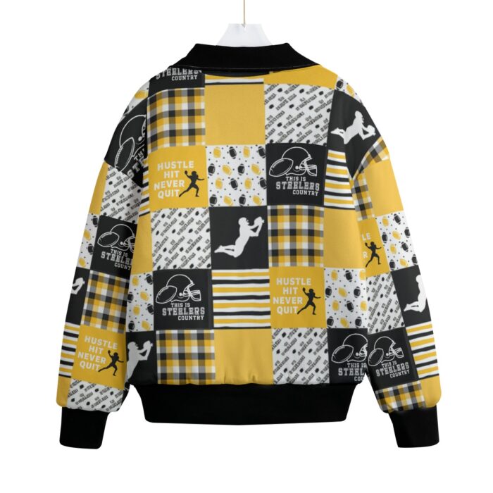 Pittsburgh Steelers Zubaz All-Over Print Unisex Knitted Fleece Lapel Outwear - Image 3