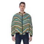 Miami Dolphins Zubaz All-Over Print Men's Bomber Jacket With Sleeve Pocket - Image 3