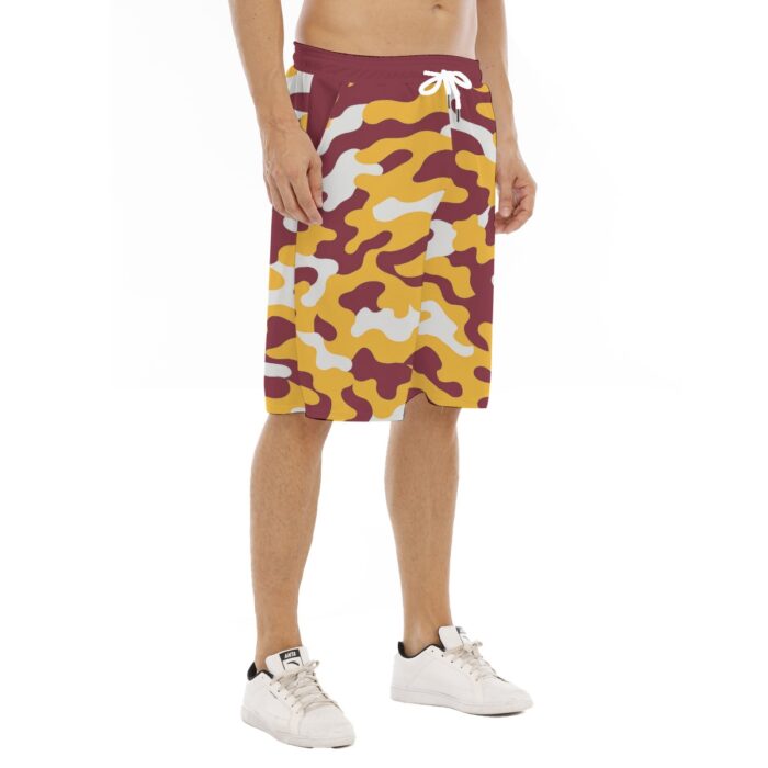 Washington Commanders camo Men's Tether Loose Shorts - Image 3