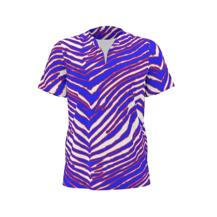 Buffalo Bills Zubaz All-Over Print  Men's African Dashiki Shirt - Image 5