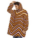 Washington Commanders zubaz Unisex Sherpa Fleece Hoodie Blanket