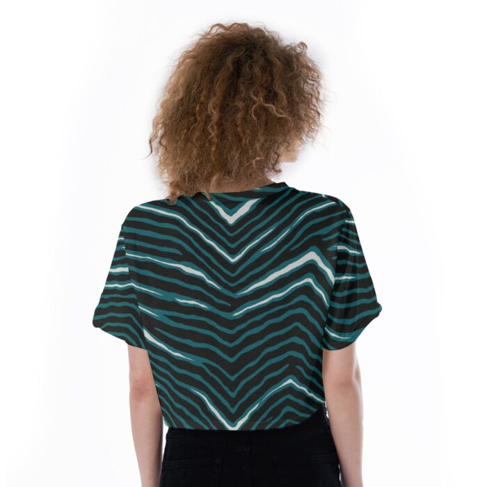 Philadelphia Eagles Zubaz All-Over Print Cropped T-Shirt - Image 4