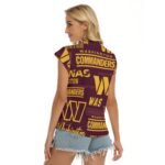 Washington Commanders Women's Stacked V-neck Short Sleeve Blouse - Image 4