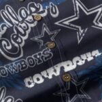 Dallas Cowboys Zubaz All-Over Print Men's Casual Lapel Long Sleeve Shirt|125GSM Cotton