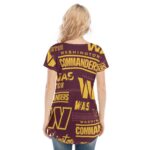 Washington Commanders Women's V-neck Short Sleeve T-shirt - Image 4