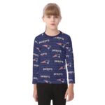 New England Patriots Zubaz All-Over Print Kid's O-neck Long Sleeve T-shirt - Image 3