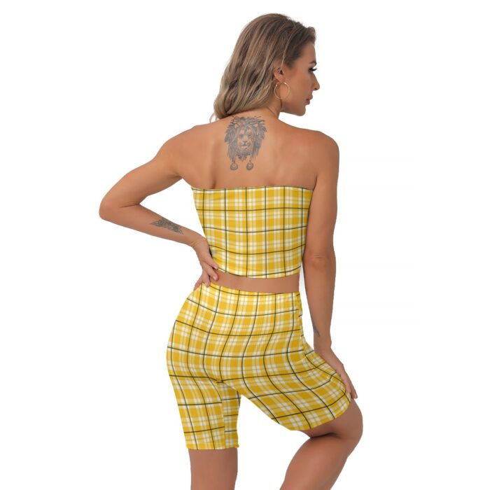Pittsburgh Steelers All-Over Print Women's Breast Wrap Shorts Suit - Image 3