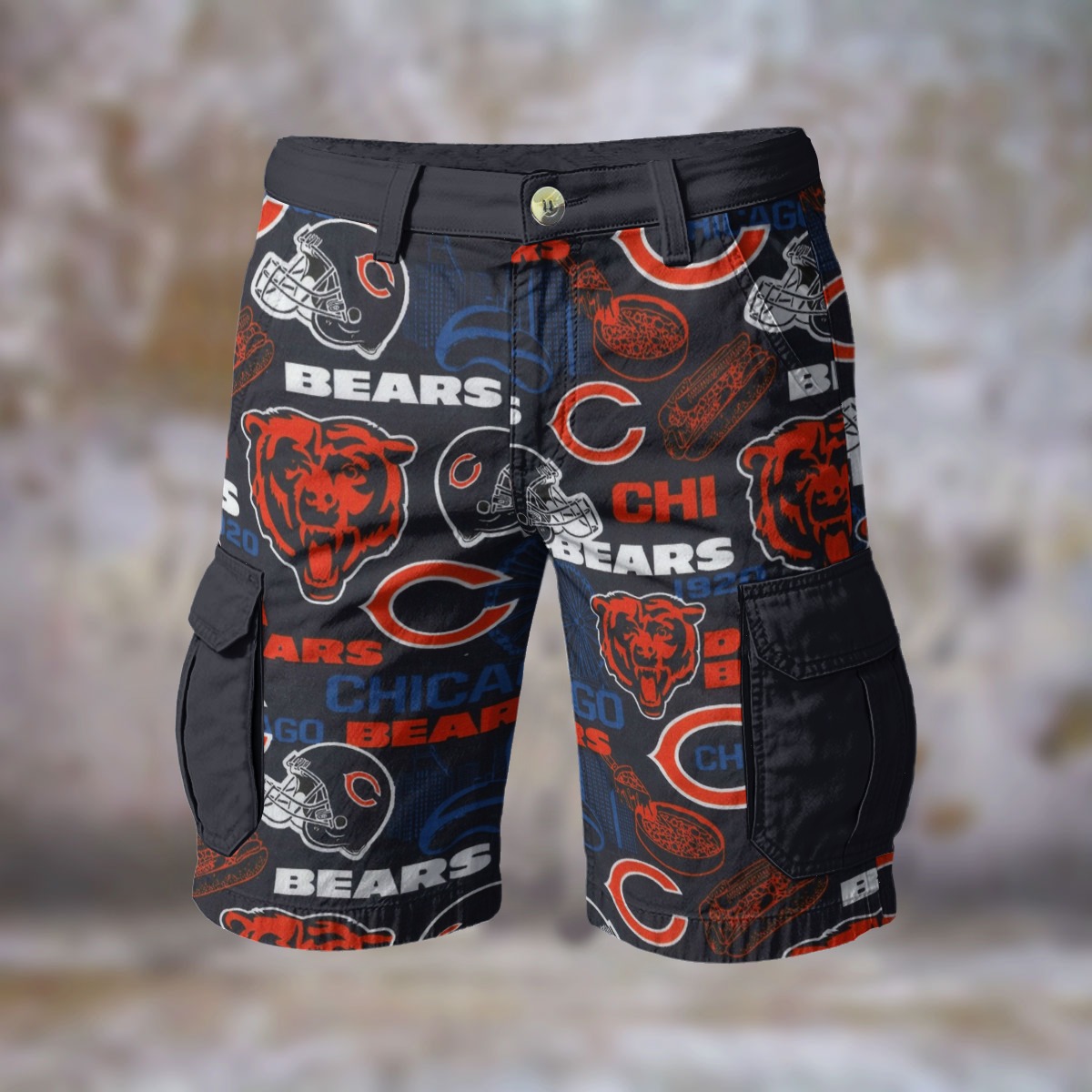 Chicago Bears football Cargo Shorts - Image 2