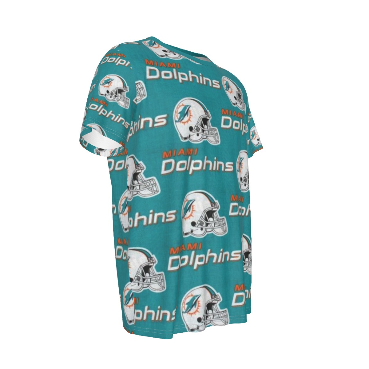 Miami Dolphins Zubaz All-Over Print Men's Round Neck Short Sleeve T-Shirt - Image 4