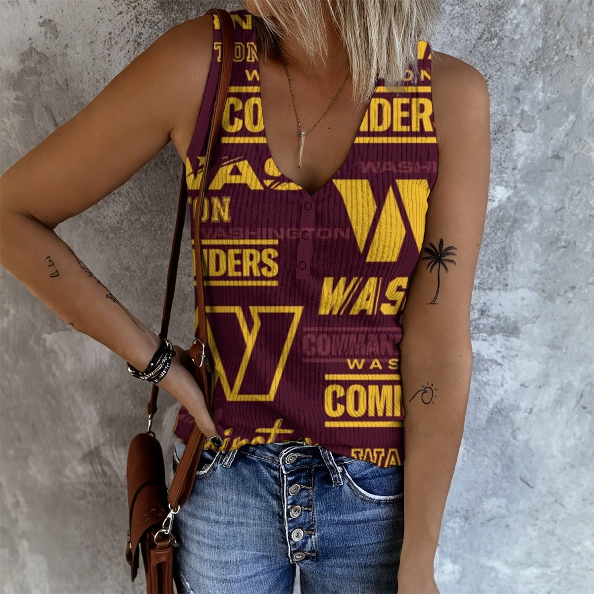 Washington Commanders Women's Button Vest