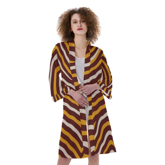 Washington Commanders Zubaz Women's Satin Kimono Robe - Image 1