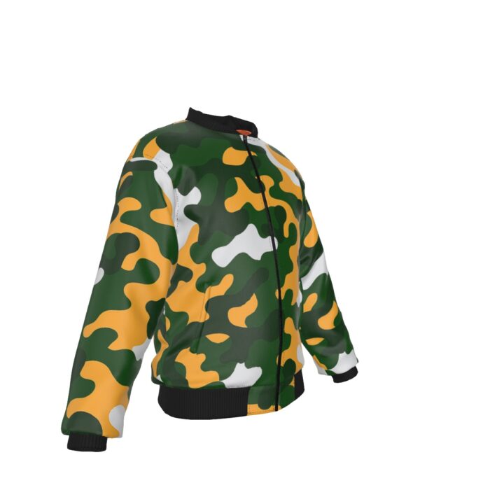 Green Bay Packers All-Over Print Men's Bomber Jacket With Sleeve Pocket - Image 3