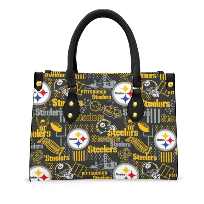 Pittsburgh Steelers Zubaz Women's Tote Bag With Black Handle - Image 3