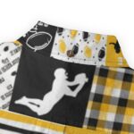 Pittsburgh Steelers All-Over Print Men's Casual Lapel Long Sleeve Shirt|125GSM Cotton - Image 6