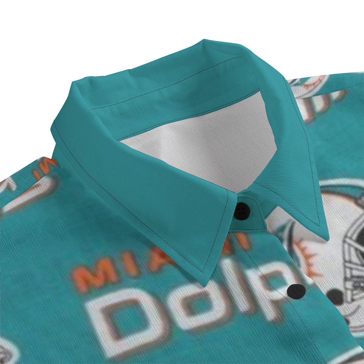 Miami Dolphins Zubaz All-Over Print Women's Chiffon Shirt With Elbow Sleeve - Image 2
