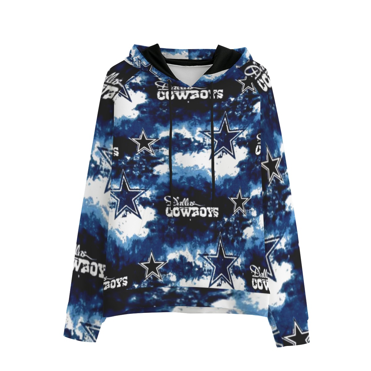 Dallas Cowboys Zubaz All-Over Print Men's Raglan Pullover Hoodie | Interlock - Image 4