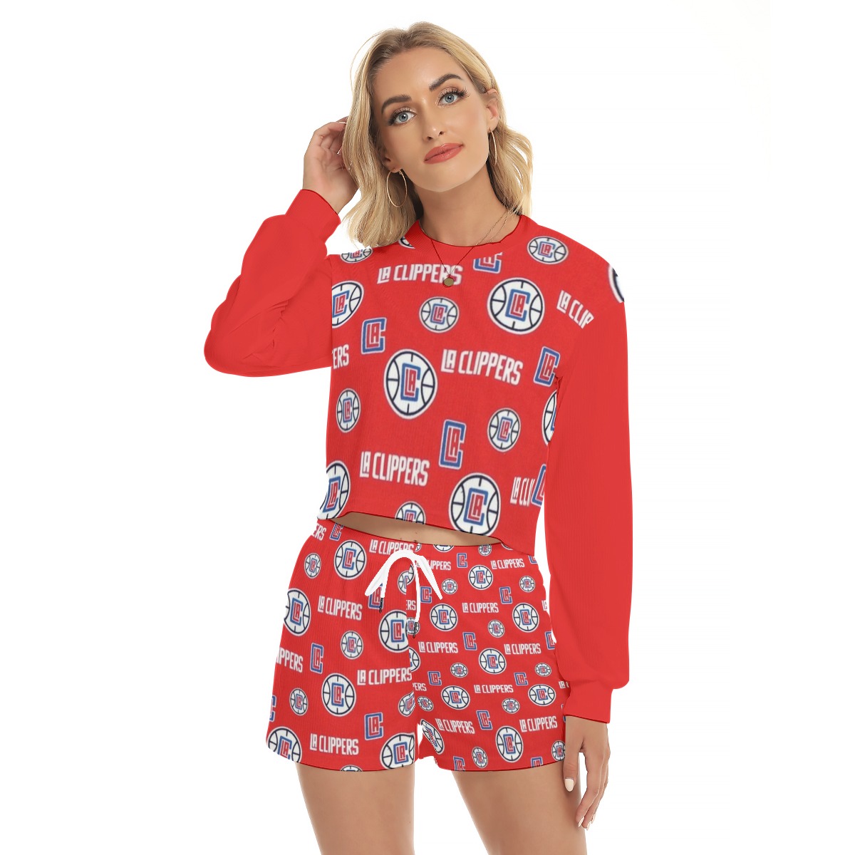 Los Angeles Clippers Women's Short Sweatshirt And Pants Suit