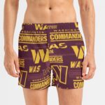 Washington Commanders Men's Short Boxer Briefs|115GSM Cotton poplin