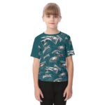 Philadelphia Eagles Zubaz All-Over Print Kid's Raglan Sleeve T-shirt