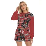 Louisville - Cardinals Women's Short Sweatshirt And Pants Suit