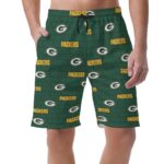 Green Bay Packers All-Over Print Men's Casual Shorts - Image 4