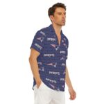 New England Patriots All-Over Print Men's Deep V-neck Short Sleeve T-shirt - Image 6