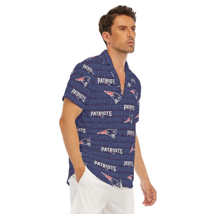 New England Patriots All-Over Print Men's Deep V-neck Short Sleeve T-shirt - Image 6