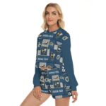 Georgia - Yellow Jackets Women's Short Sweatshirt And Pants Suit - Image 2