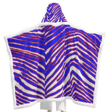 Buffalo Bills Zubaz All-Over Print Unisex Wearable Hooded Blanket
