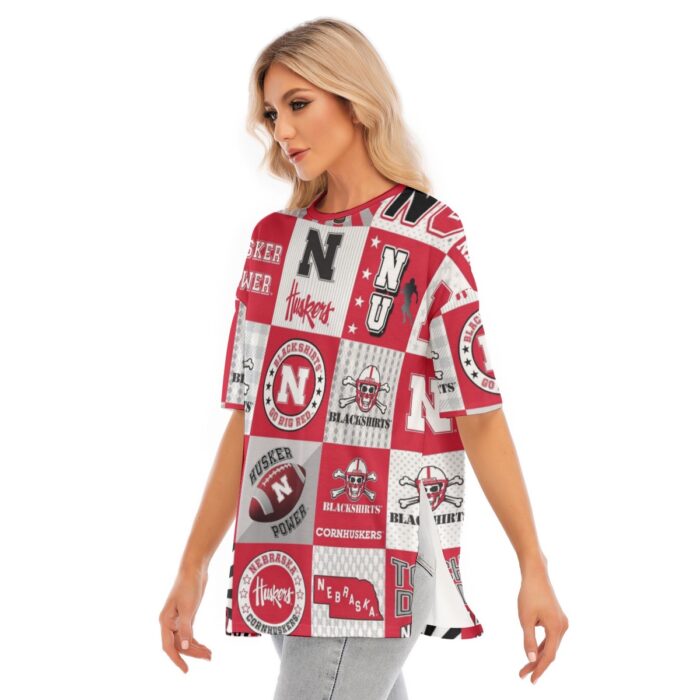 Nebraska Lincoln Cornhuskers Women's Short Sleeves T-shirt With Hem Split - Image 2